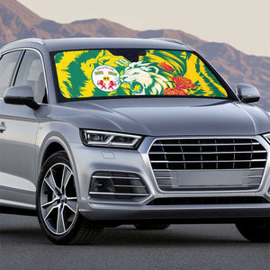 Togo Independence Day Auto Sun Shade Lion and Rose Proud To Be Togolese