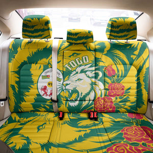 Togo Independence Day Back Car Seat Cover Lion and Rose Proud To Be Togolese