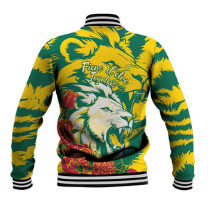 Togo Independence Day Baseball Jacket Lion and Rose Proud To Be Togolese