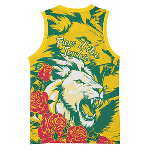 Togo Independence Day Basketball Jersey Lion and Rose Proud To Be Togolese
