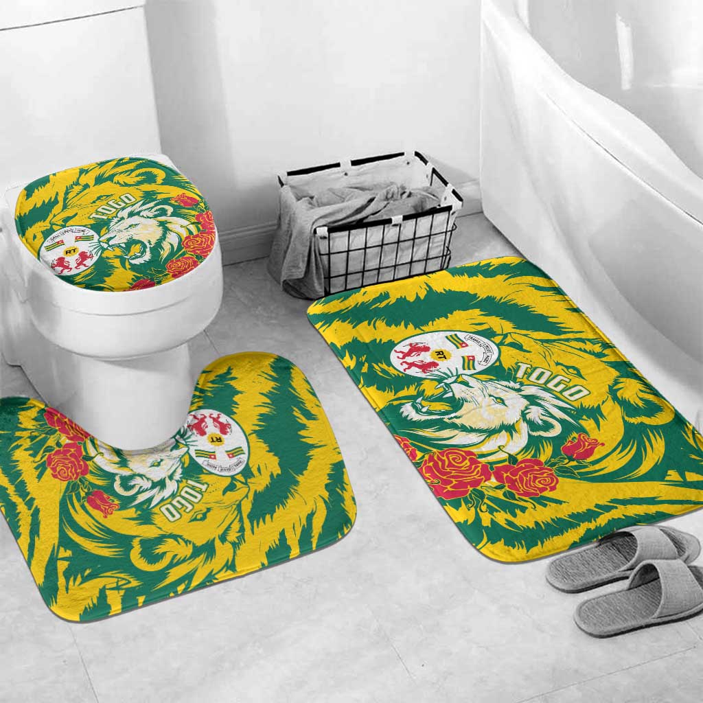 Togo Independence Day Bathroom Set Lion and Rose Proud To Be Togolese