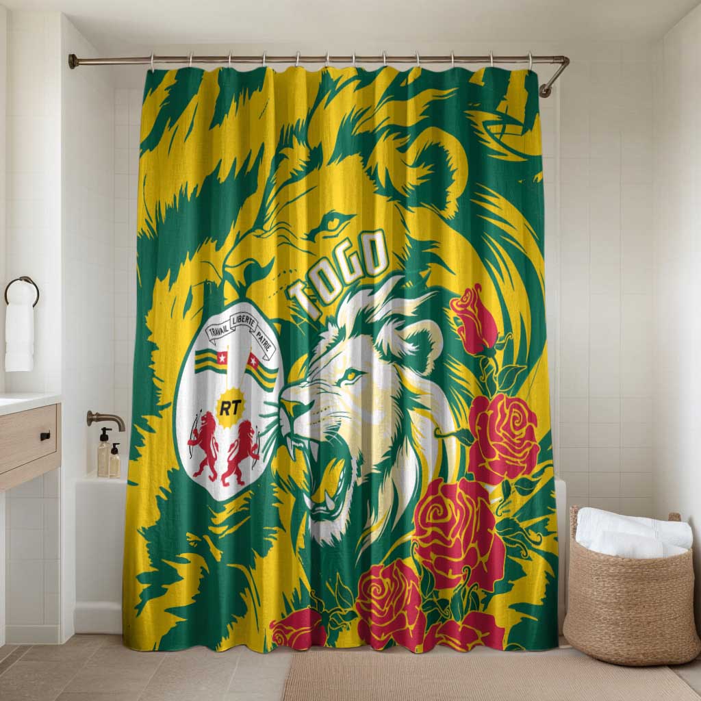 Togo Independence Day Bathroom Set Lion and Rose Proud To Be Togolese