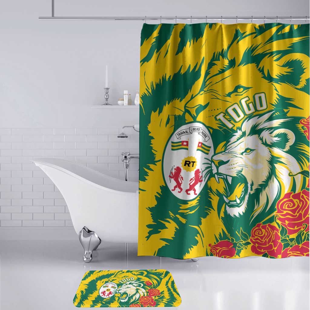 Togo Independence Day Bathroom Set Lion and Rose Proud To Be Togolese