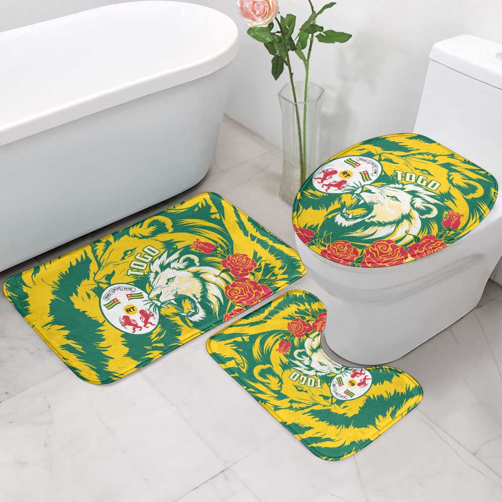 Togo Independence Day Bathroom Set Lion and Rose Proud To Be Togolese