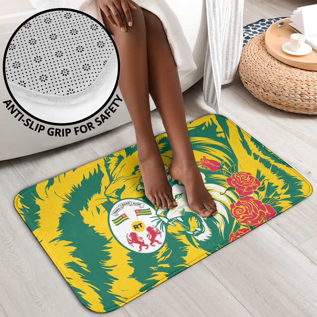 Togo Independence Day Bathroom Set Lion and Rose Proud To Be Togolese