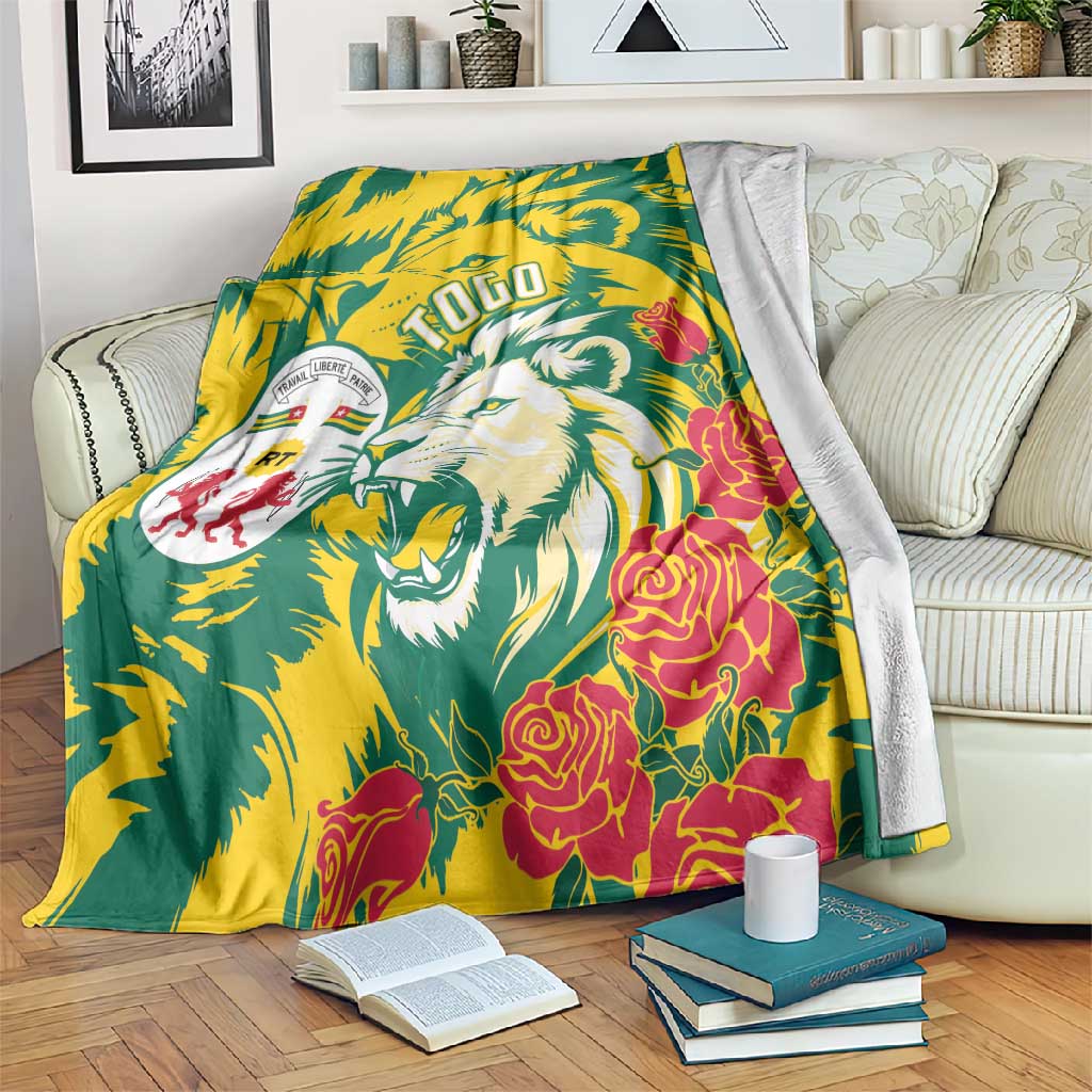 Togo Independence Day Blanket Lion and Rose Proud To Be Togolese