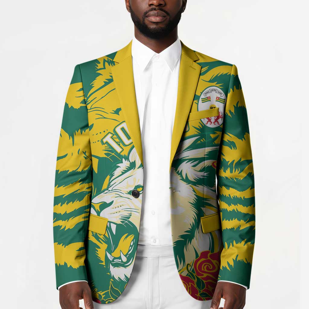 Togo Independence Day Blazer Lion and Rose Proud To Be Togolese