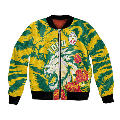 Togo Independence Day Bomber Jacket Lion and Rose Proud To Be Togolese