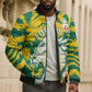 Togo Independence Day Bomber Puffer Jacket Lion and Rose Proud To Be Togolese