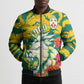 Togo Independence Day Bomber Puffer Jacket Lion and Rose Proud To Be Togolese