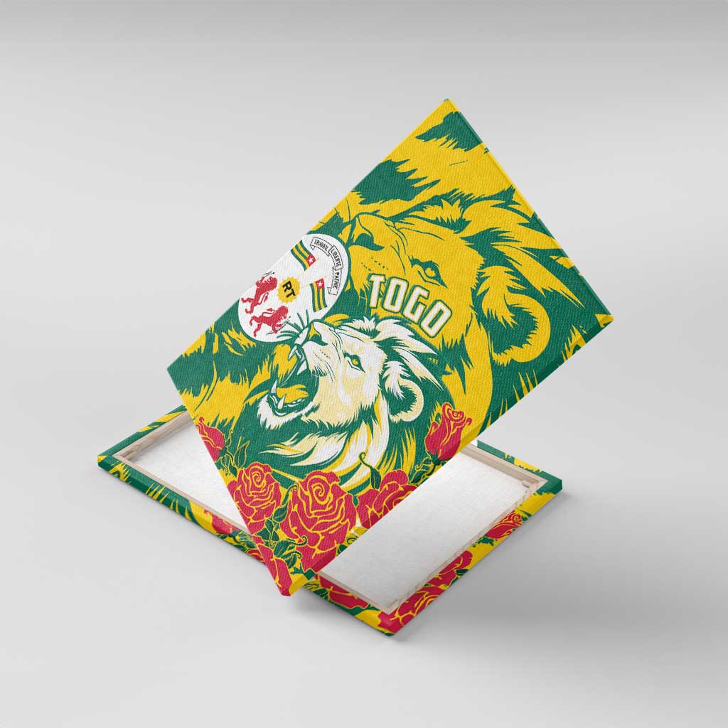 Togo Independence Day Canvas Wall Art Lion and Rose Proud To Be Togolese