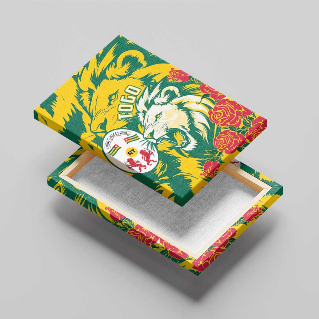Togo Independence Day Canvas Wall Art Lion and Rose Proud To Be Togolese