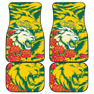 Togo Independence Day Car Mats Lion and Rose Proud To Be Togolese