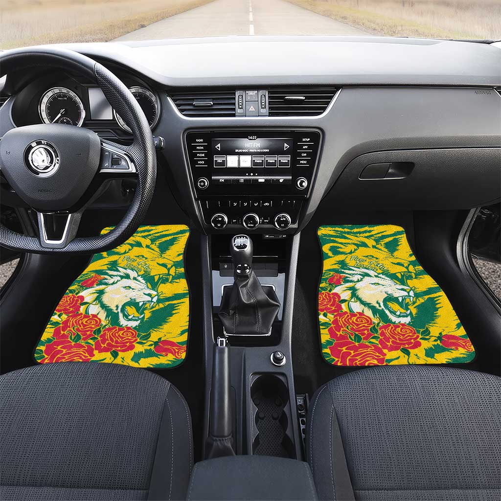 Togo Independence Day Car Mats Lion and Rose Proud To Be Togolese