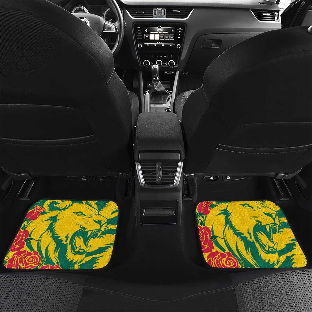 Togo Independence Day Car Mats Lion and Rose Proud To Be Togolese
