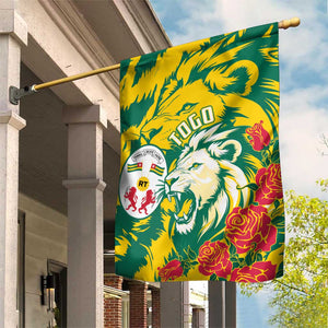 Togo Independence Day Garden Flag Lion and Rose Proud To Be Togolese