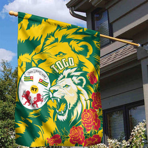 Togo Independence Day Garden Flag Lion and Rose Proud To Be Togolese