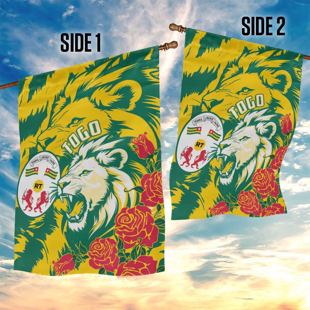 Togo Independence Day Garden Flag Lion and Rose Proud To Be Togolese