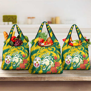 Togo Independence Day Grocery Bag Lion and Rose Proud To Be Togolese