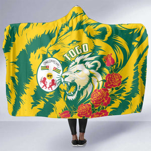 Togo Independence Day Hooded Blanket Lion and Rose Proud To Be Togolese