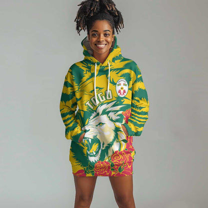 Togo Independence Day Hoodie Dress Lion and Rose Proud To Be Togolese
