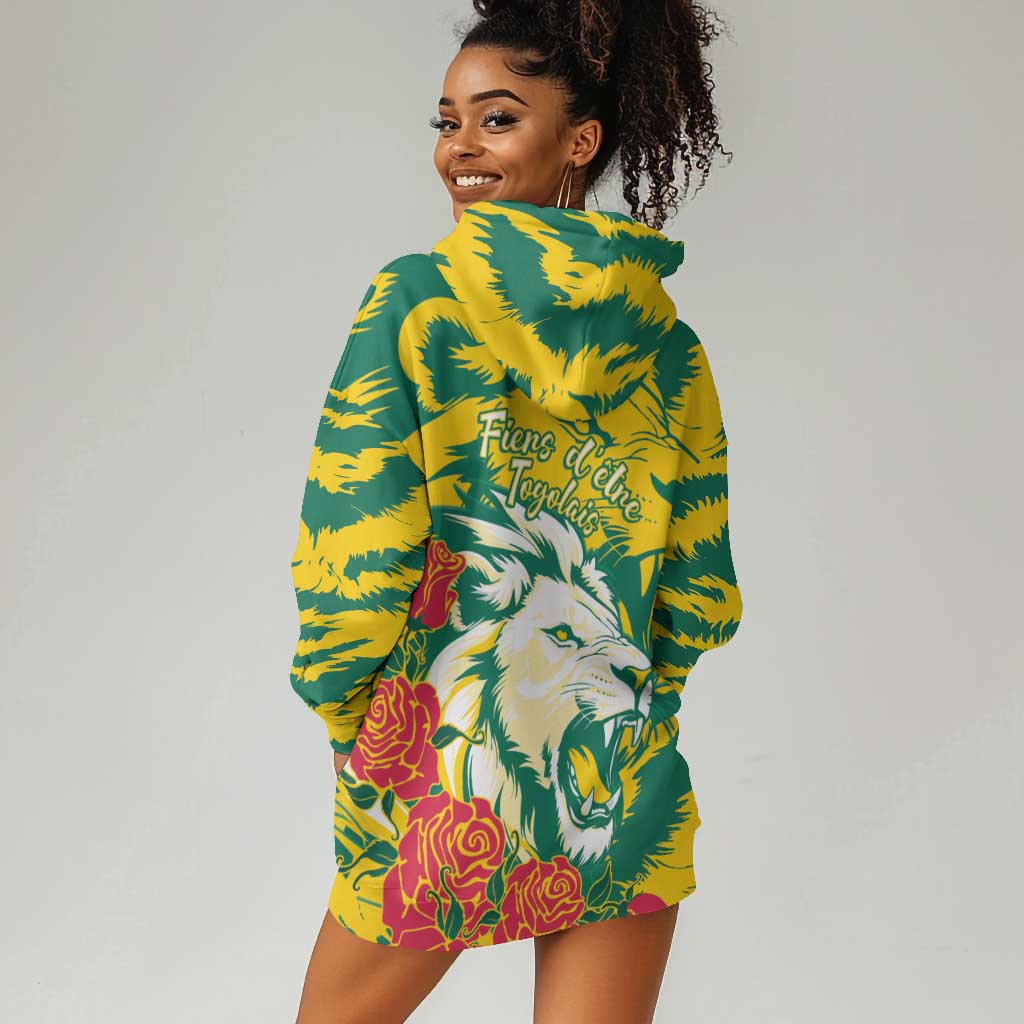 Togo Independence Day Hoodie Dress Lion and Rose Proud To Be Togolese