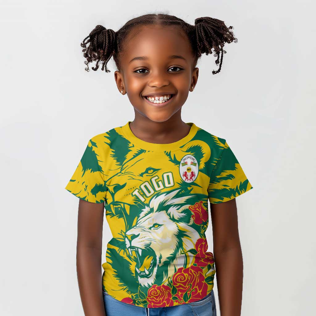 Togo Independence Day Kid T shirt Lion and Rose Proud To Be Togolese