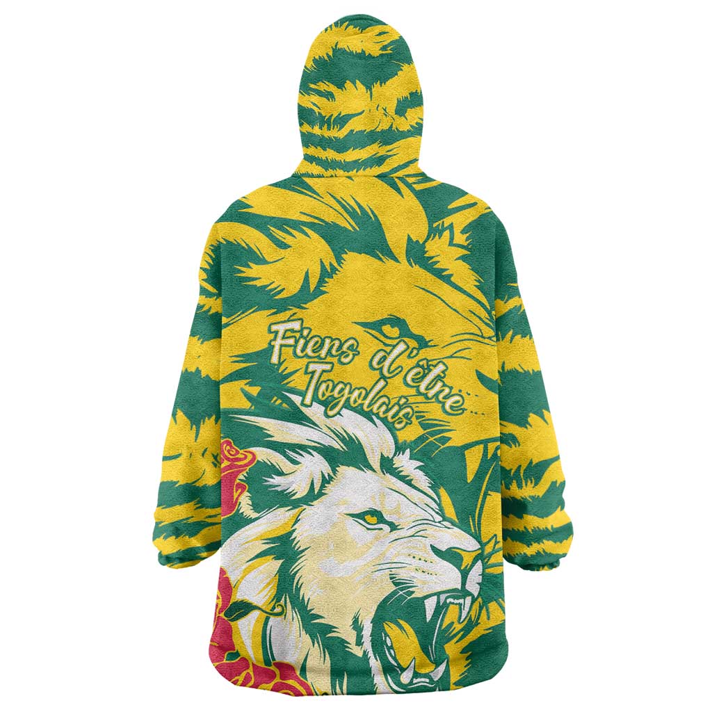 Togo Independence Day Kid Wearable Blanket Hoodie Lion and Rose Proud To Be Togolese