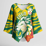 Togo Independence Day Kimono Sleeve Blouse Lion and Rose Proud To Be Togolese