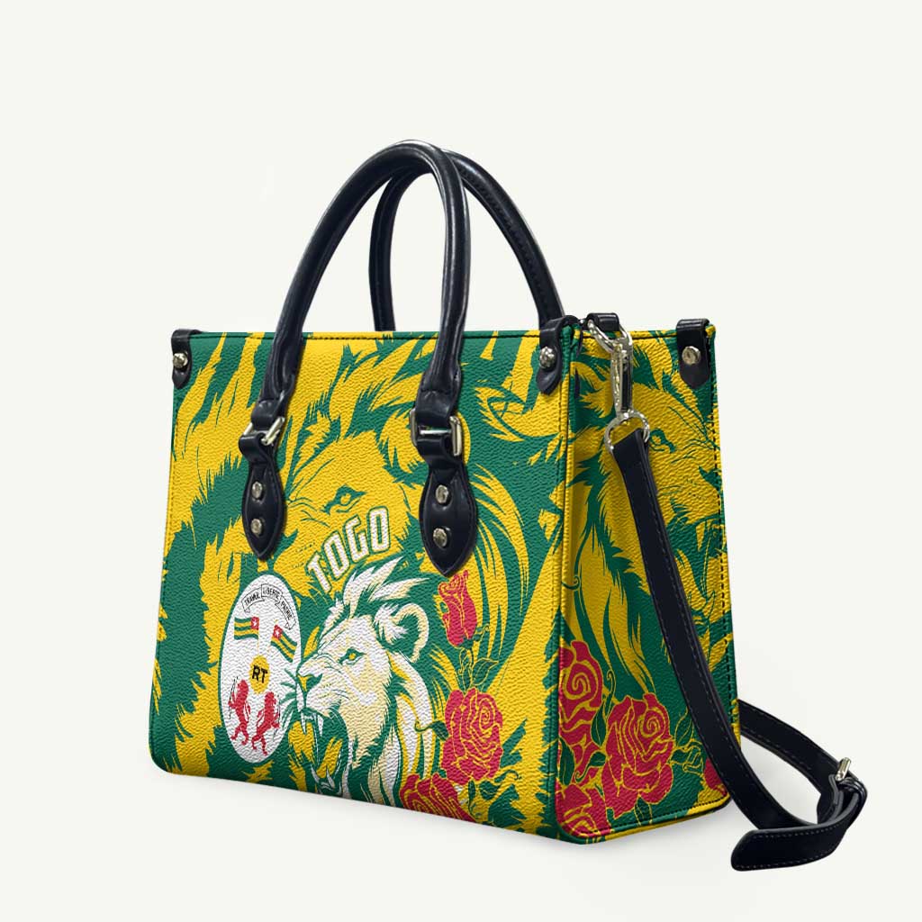 Togo Independence Day Leather Bag Lion and Rose Proud To Be Togolese