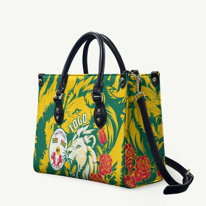 Togo Independence Day Leather Bag Lion and Rose Proud To Be Togolese