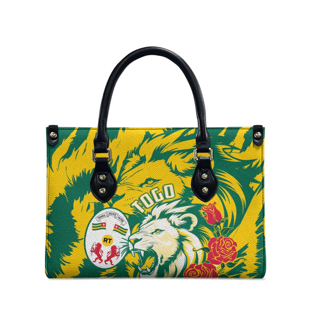 Togo Independence Day Leather Bag Lion and Rose Proud To Be Togolese