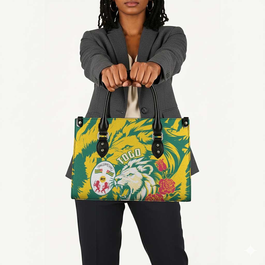 Togo Independence Day Leather Bag Lion and Rose Proud To Be Togolese