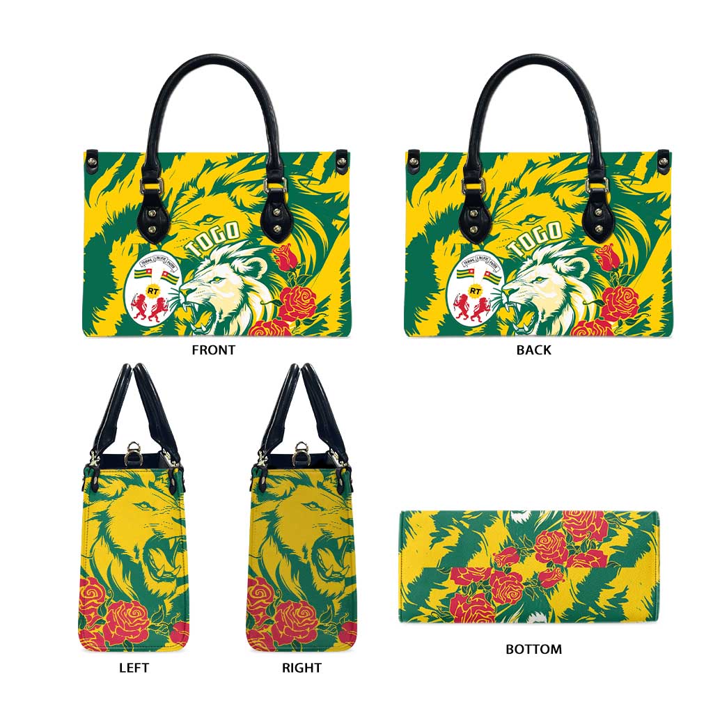 Togo Independence Day Leather Bag Lion and Rose Proud To Be Togolese