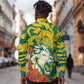 Togo Independence Day Long Sleeve Button Shirt Lion and Rose Proud To Be Togolese