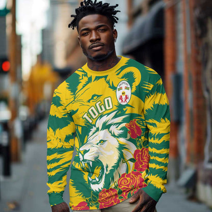 Togo Independence Day Long Sleeve Shirt Lion and Rose Proud To Be Togolese