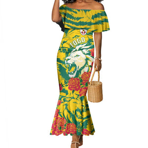Togo Independence Day Mermaid Dress Lion and Rose Proud To Be Togolese
