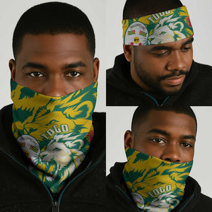 Togo Independence Day Neck Gaiter Lion and Rose Proud To Be Togolese