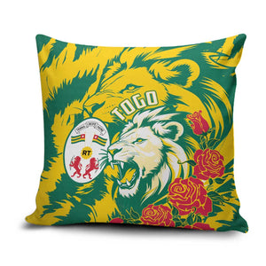 Togo Independence Day Pillow Cover Lion and Rose Proud To Be Togolese