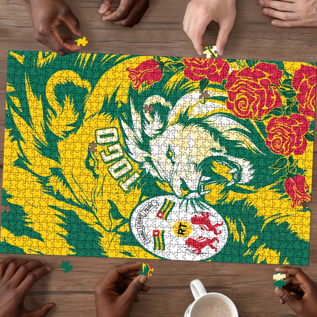 Togo Independence Day Puzzle Lion and Rose Proud To Be Togolese