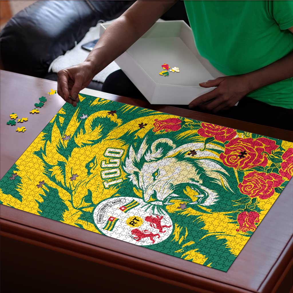 Togo Independence Day Puzzle Lion and Rose Proud To Be Togolese