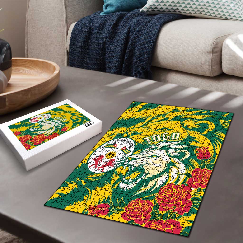 Togo Independence Day Puzzle Lion and Rose Proud To Be Togolese