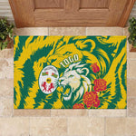 Togo Independence Day Rubber Doormat Lion and Rose Proud To Be Togolese