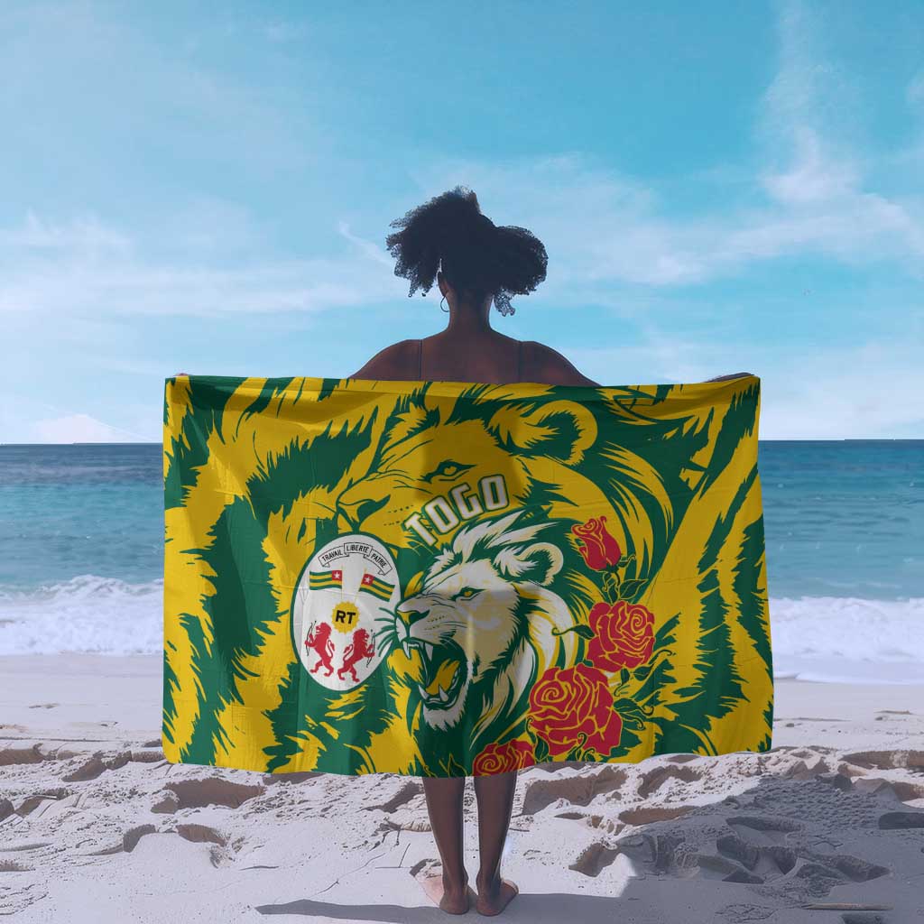 Togo Independence Day Sarong Lion and Rose Proud To Be Togolese