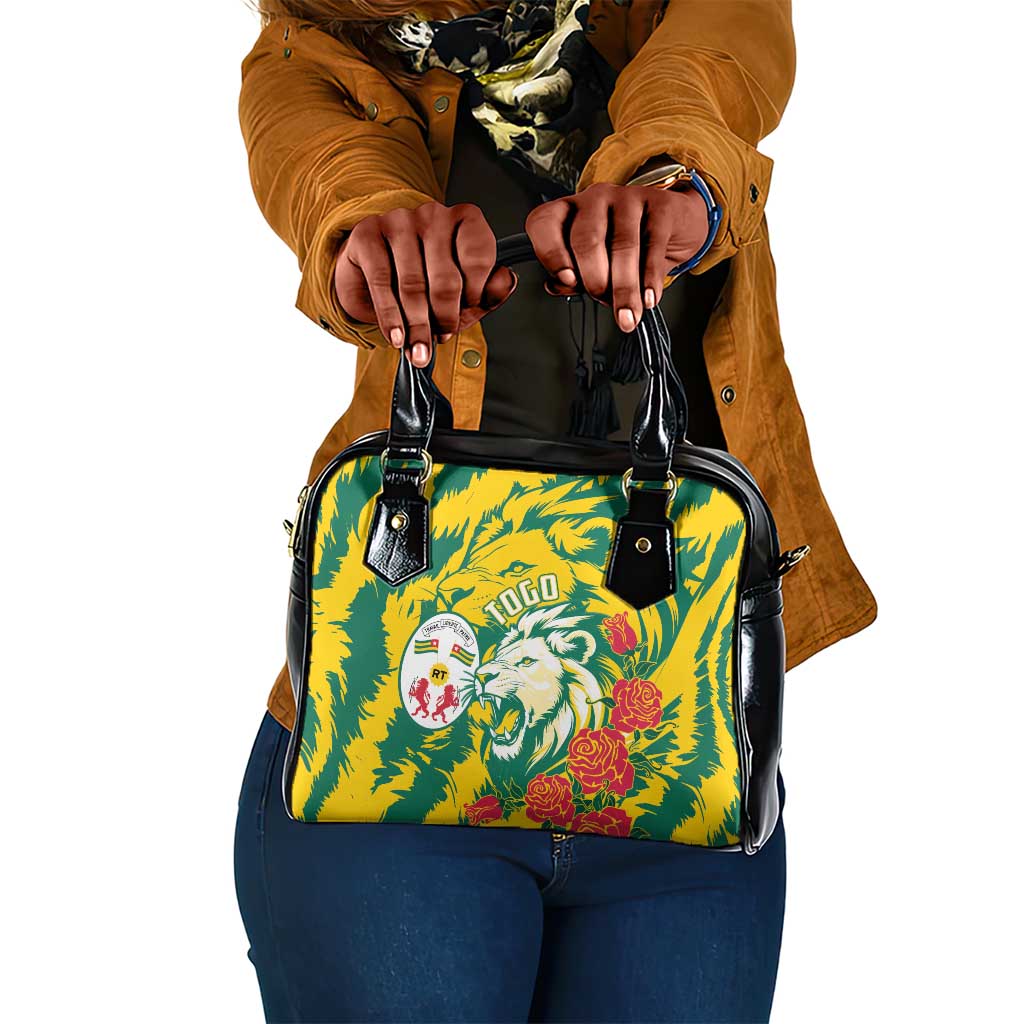 Togo Independence Day Shoulder Handbag Lion and Rose Proud To Be Togolese