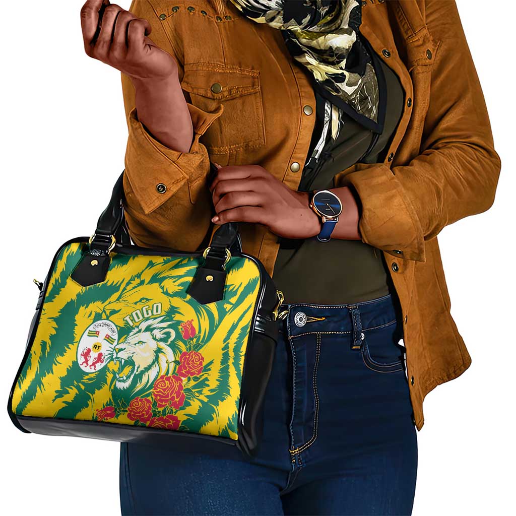 Togo Independence Day Shoulder Handbag Lion and Rose Proud To Be Togolese