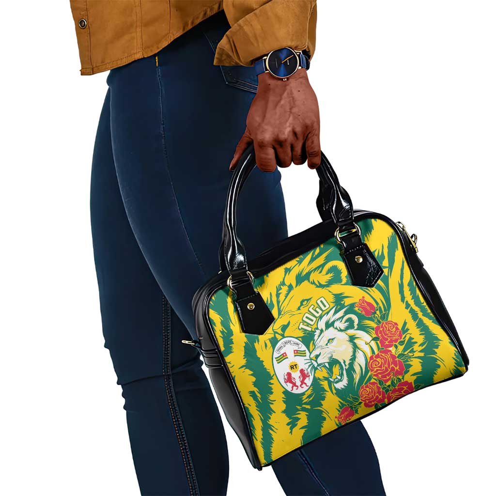 Togo Independence Day Shoulder Handbag Lion and Rose Proud To Be Togolese