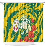 Togo Independence Day Shower Curtain Lion and Rose Proud To Be Togolese