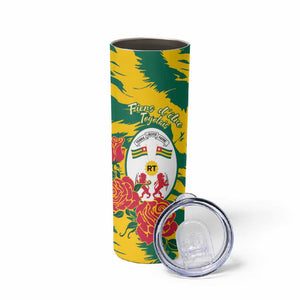 Togo Independence Day Skinny Tumbler Lion and Rose Proud To Be Togolese