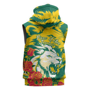 Togo Independence Day Sleeveless Hoodie Lion and Rose Proud To Be Togolese
